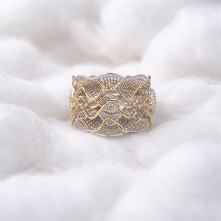 Starlit Whispers: Sterling Silver Ring