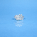 Whispering Meadows: Silver Floral Ring