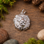 Regal Roar: Sterling Silver Lion Pendant (only pendant)