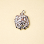 Regal Roar: Sterling Silver Lion Pendant (only pendant)