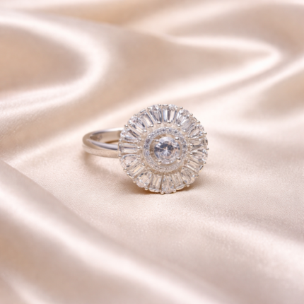 Eternal Elegance: Silver Solitaire Ring
