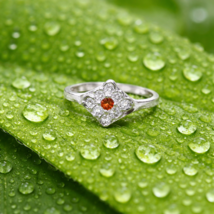Lunar Embrace: Silver Moonstone Ring