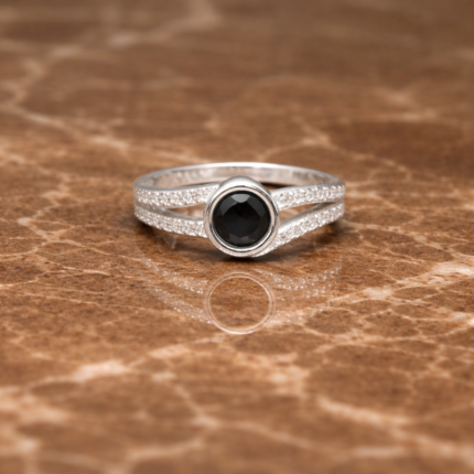 Lunar Whispers: Silver Moonstone Ring