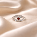 Moonlit Serenade: Silver Swirl Ring