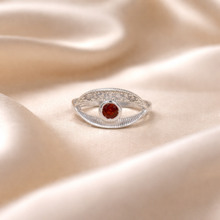 Moonlit Serenade: Silver Swirl Ring