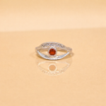 Moonlit Serenade: Silver Swirl Ring