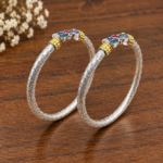 Silver Cascade: Silver Ladies' Kada