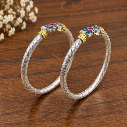 Silver Cascade: Silver Ladies' Kada