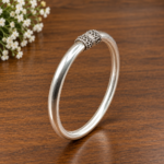 Serenity Shine: Silver Women's Bangle