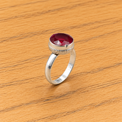 Moonlit Embrace: Silver Crescent Ring