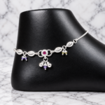 Symphony of Serenity: Silver Shankh Payal