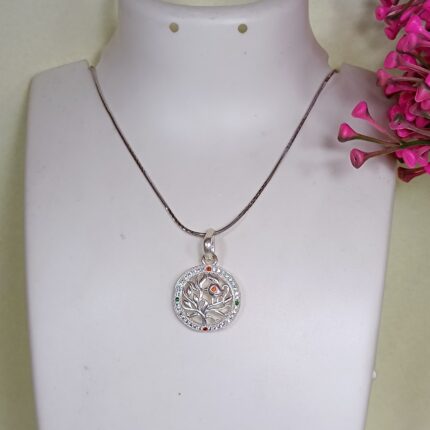 Moonlit Whispers: Silver Pendant