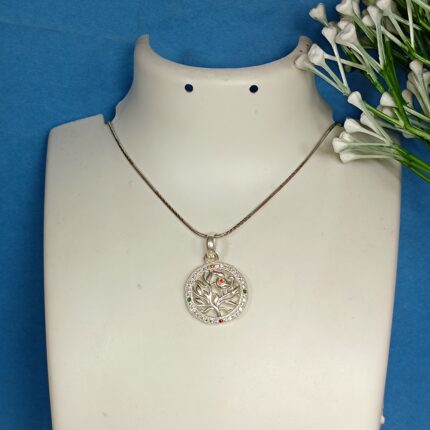 Moonlit Whispers: Silver Pendant