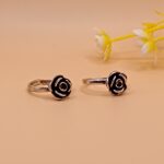 Blooming Beauty: Sterling Silver Rose Toe Ring
