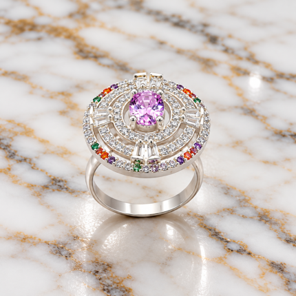 Whispering Breeze: Silver Swirl Ring