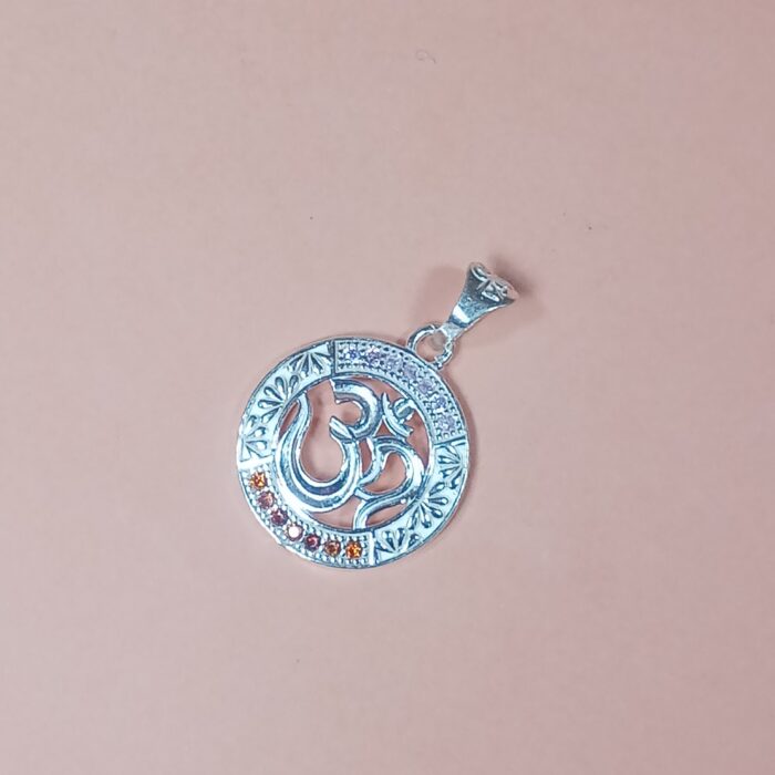 Sacred Serenity: Silver OM Pendant