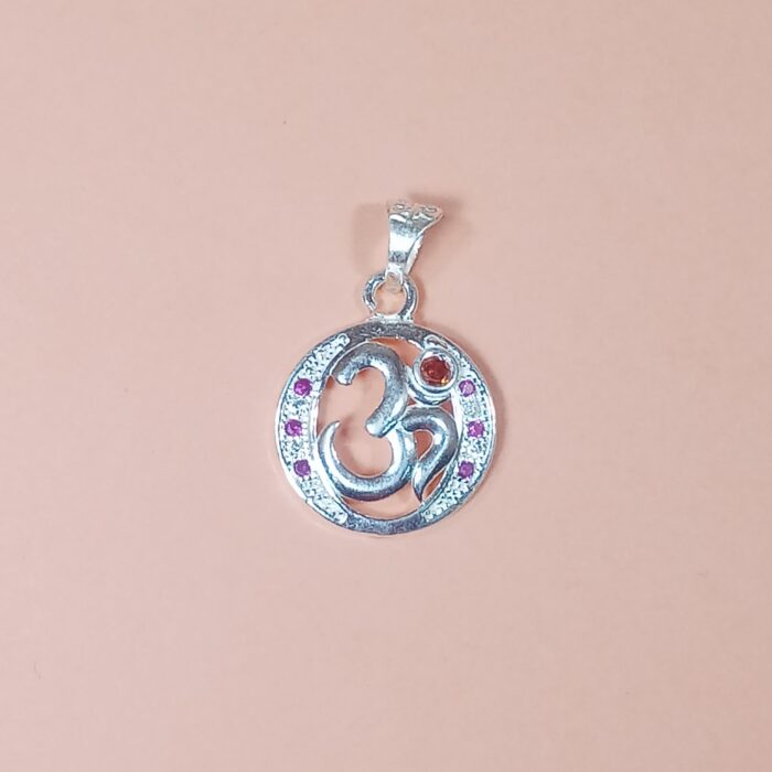 Zen Essence: Silver OM Pendant