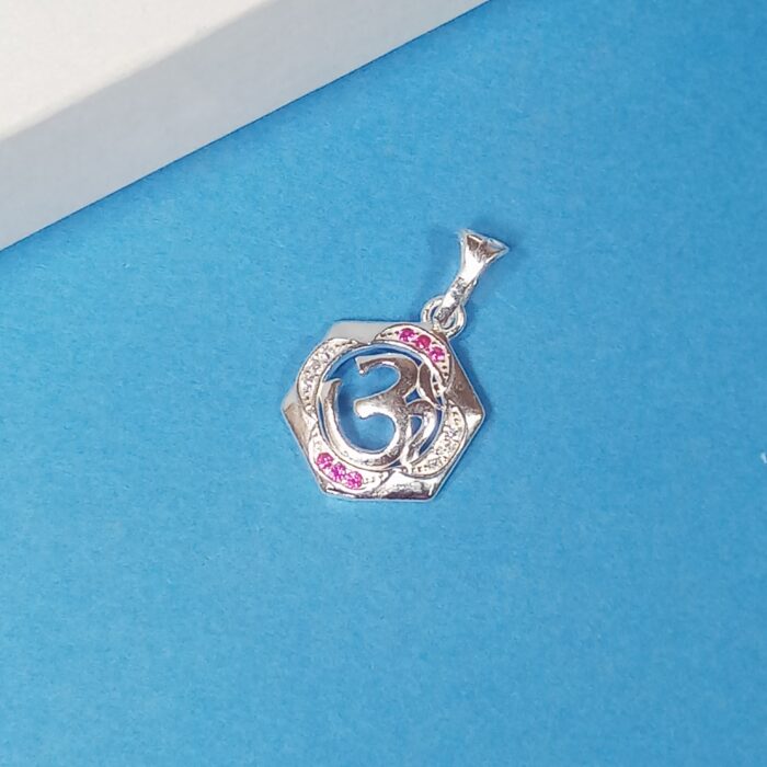 Sacred Silhouette: Silver OM Pendant