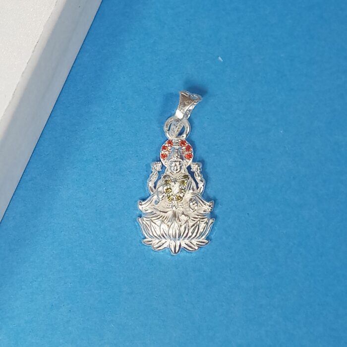 Divine Prosperity: Silver Laxmi Pendant