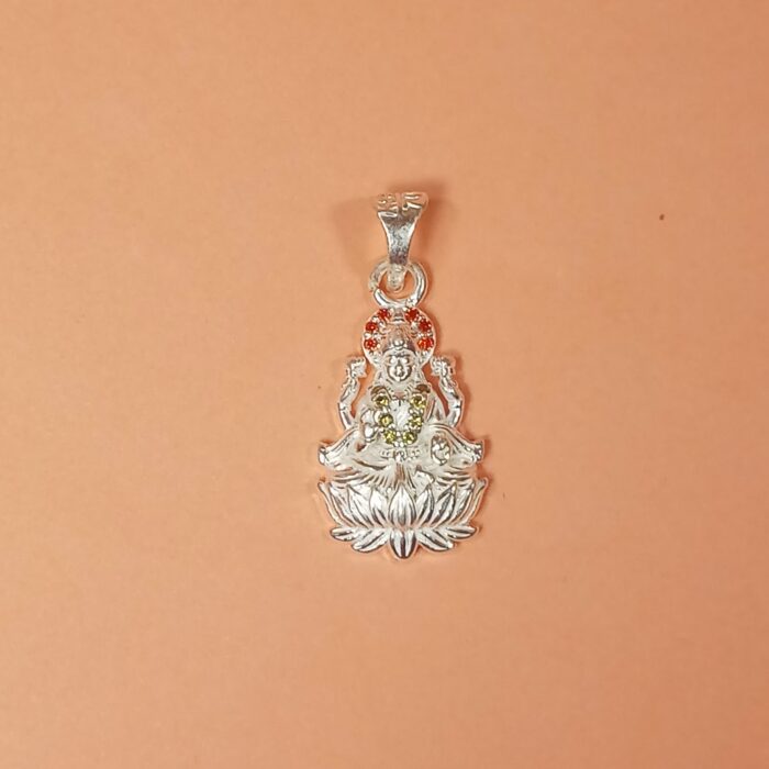 Divine Prosperity: Silver Laxmi Pendant