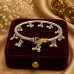 Moonlit Elegance: Sterling Silver Leg Kada