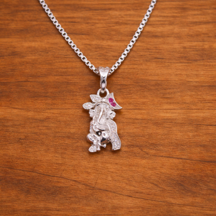 Divine Blessings: Silver Ganesh Pendant
