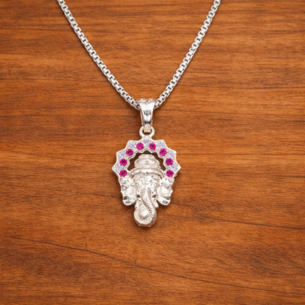 Divine Blessings: Silver Ganesh Pendant