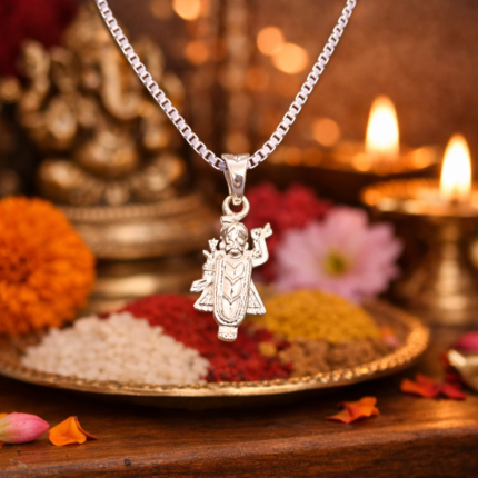 Divine Radiance: Silver Shrinathji Pendant