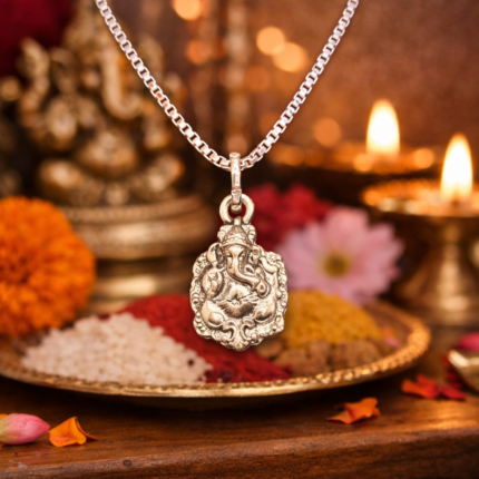 Divine Remover of Obstacles: Silver Ganesh Pendant