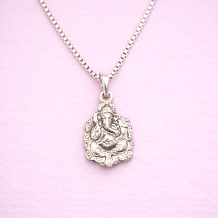 Divine Remover of Obstacles: Silver Ganesh Pendant
