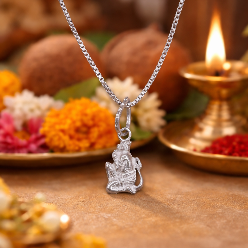 ChatGPT Image Feb 16, 2026, 10_54_04 AM Strength in Silver: Silver Hanuman Pendant