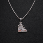 Divine Prosperity: Silver Ganesh Pendant
