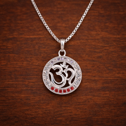 Sacred Serenity: Silver OM Pendant