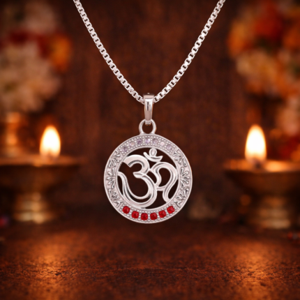 Sacred Serenity: Silver OM Pendant