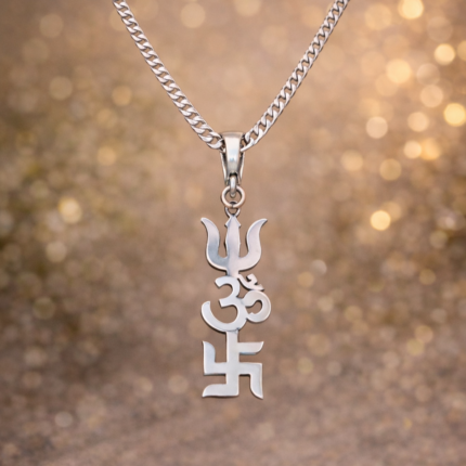 Timeless Twinkle: 925 Sterling Silver Chain Pendant