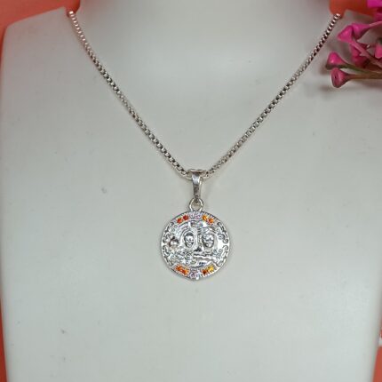 Serenity in Silver: Intricate Pendant