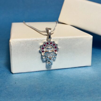Divine Blessings: Silver Ganesh Pendant (Without Chain)