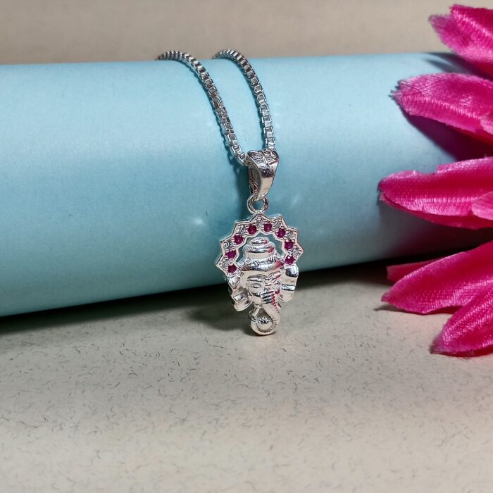 Divine Blessings: Silver Ganesh Pendant (Without Chain)Divine Blessings: Silver Ganesh Pendant (Without Chain)