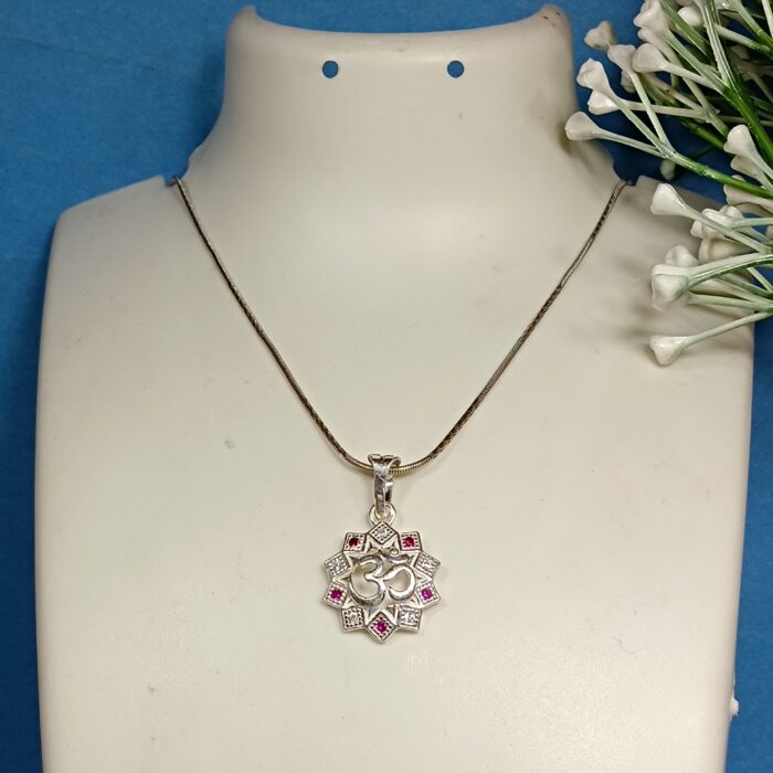 Eternal Harmony: Silver OM Pendant