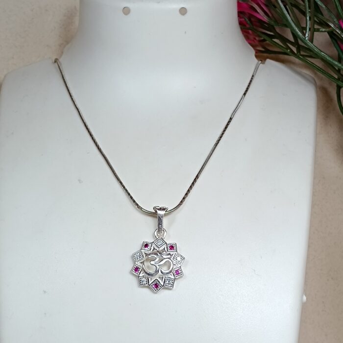 Eternal Harmony: Silver OM Pendant