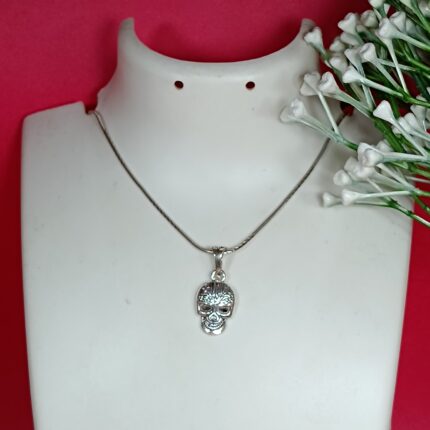 Ethereal Temptation: Silver Devil Mouth Pendant