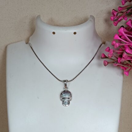 Ethereal Temptation: Silver Devil Mouth Pendant