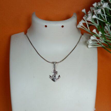 Steadfast Strength: Silver Anchor Pendant