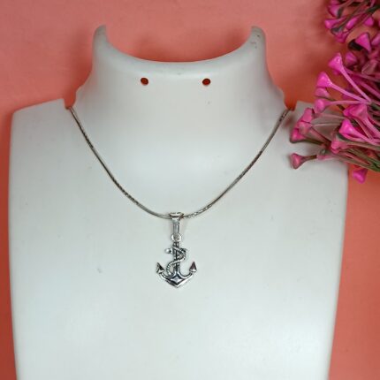 Steadfast Strength: Silver Anchor Pendant
