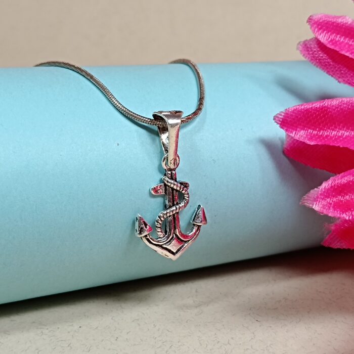Steadfast Strength: Silver Anchor Pendant