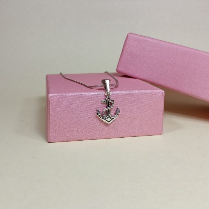 Steadfast Strength: Silver Anchor Pendant