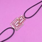 edit rosegold bracelet with wooden background with 1:1 format with white pouch
