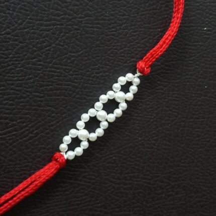 925 Sterling Silver Beads Rakhi - Timeless Elegance for Raksha Bandhan