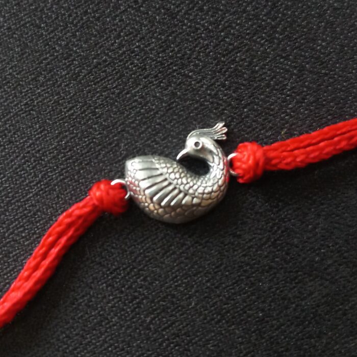 Silver 925 Peacock Rakhi: Graceful Symbol of Sibling Love