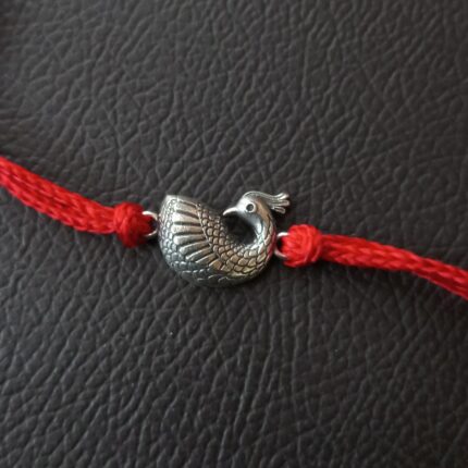 Silver 925 Peacock Rakhi: Graceful Symbol of Sibling Love